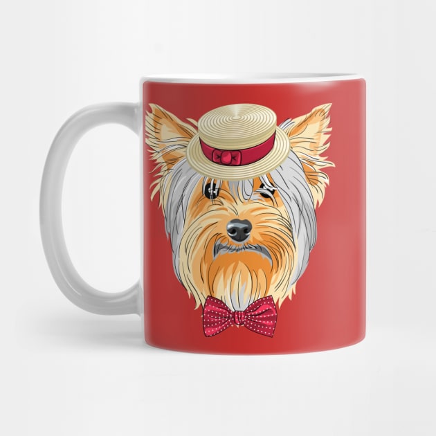 Hipster dog Yorkshire Terrier by kavalenkava